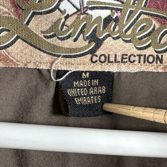 Quiksilver Limited Collection Mens M Button-Up Shirt Long Sleeve Brown Surfer - Picture 4 of 13